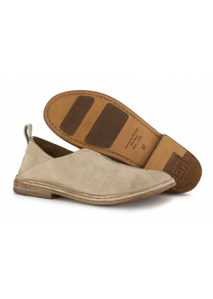 MOMA | SCARPA PANTOFOLA SCAMOSCIATO GRIGIO BEIGE Promozione Limitata