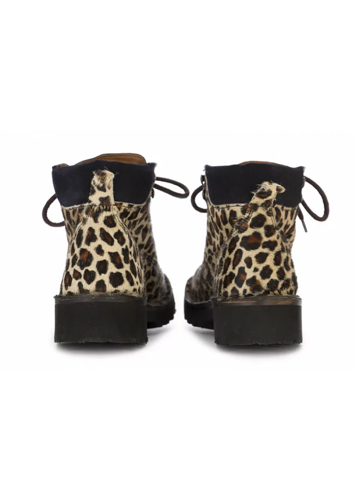 SCARPE DONNA TRONCHETTO LEOPARDATO BEIGE MANUFATTO TOSCANO VINCI Prezzo Ridotto