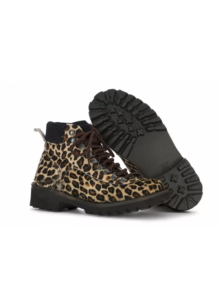 SCARPE DONNA TRONCHETTO LEOPARDATO BEIGE MANUFATTO TOSCANO VINCI Prezzo Ridotto