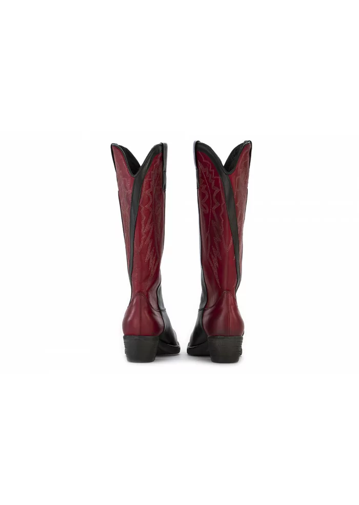 STIVALI COWBOY DONNA POESIE VENEZIANE | JSAA1 VELVET NERO BORDEAUX Presa