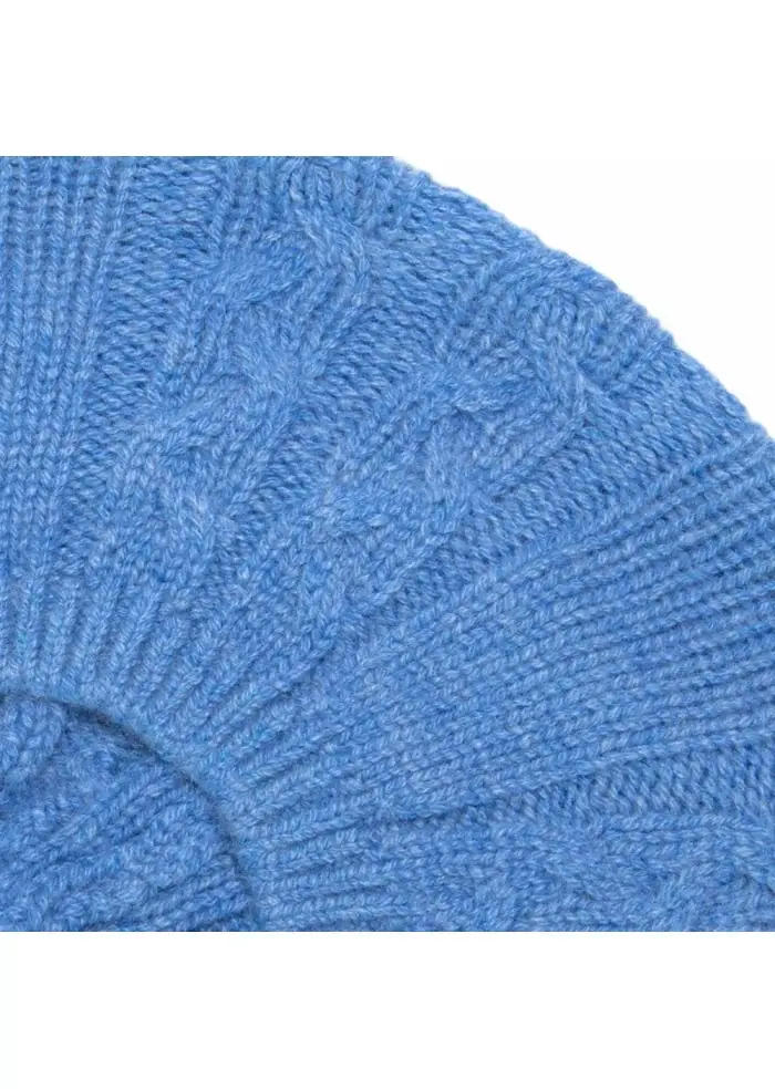 RIVIERA CASHMERE | BERRETTO BASCO TRECCE BLU Ritorno libero