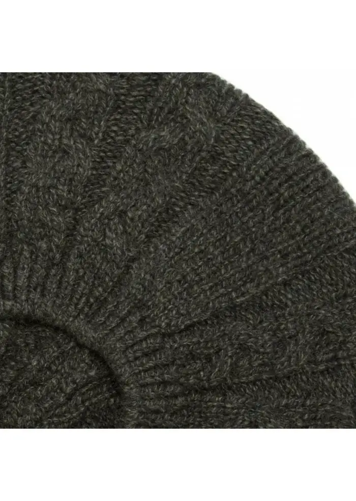RIVIERA CASHMERE | BERRETTO BASCO TRECCE VERDE Rilascio limitato