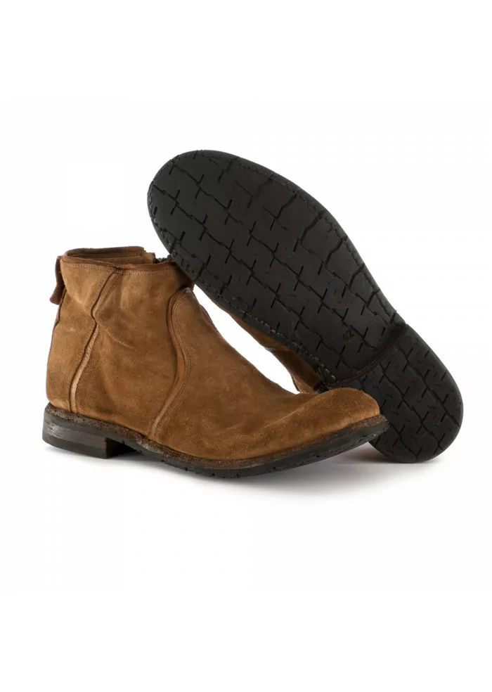 MANOVIA 52 | STIVALE TRONCHETTO 8689 VELOUR MARRONE Officina