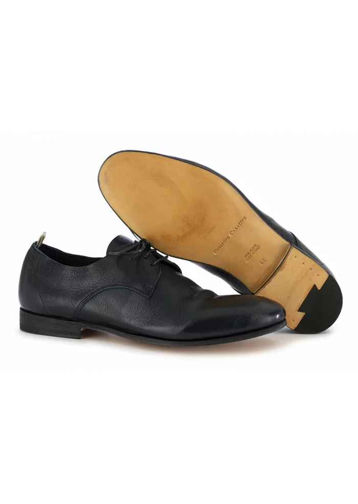 OFFICINE CREATIVE | SCARPE ALLACCIATE FODERATE IN PELLE BLU Esporta salva