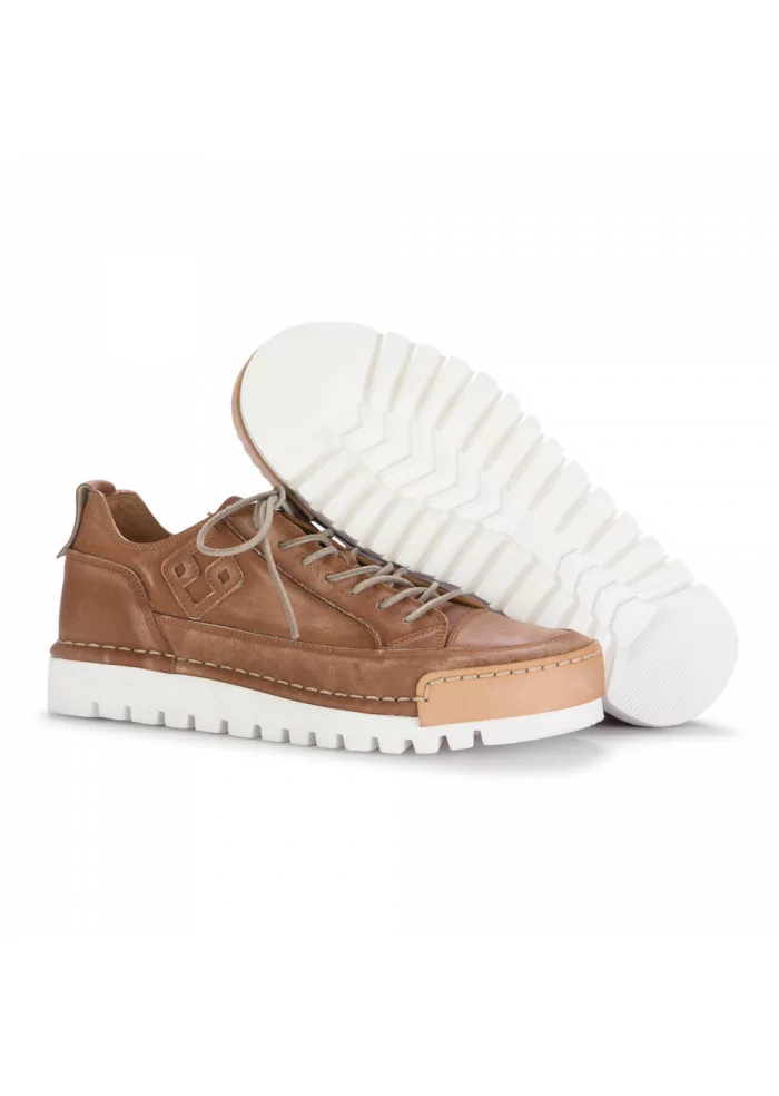 BNG REAL SHOES | SNEAKERS EFFETTO VINTAGE "LA SABBIA" MARRONE In Linea