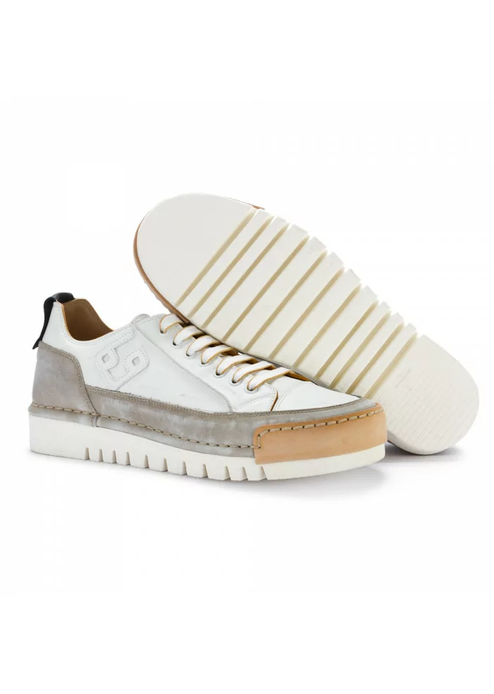 BnG REAL SHOES | SNEAKERS "LA MOKACCINO" BIANCO GRIGIO Nuovo
