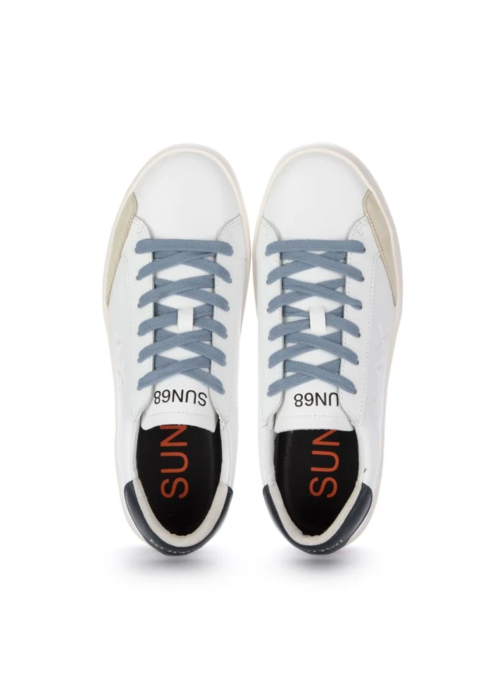 SUN68 | SNEAKERS STREET LEATHER BIANCO Qualità Garantita