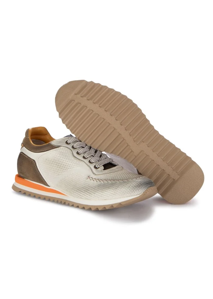 LORENZI | SCARPE ALLACCIATE SAFARI BIANCO MARRONE Prezzo Ridotto