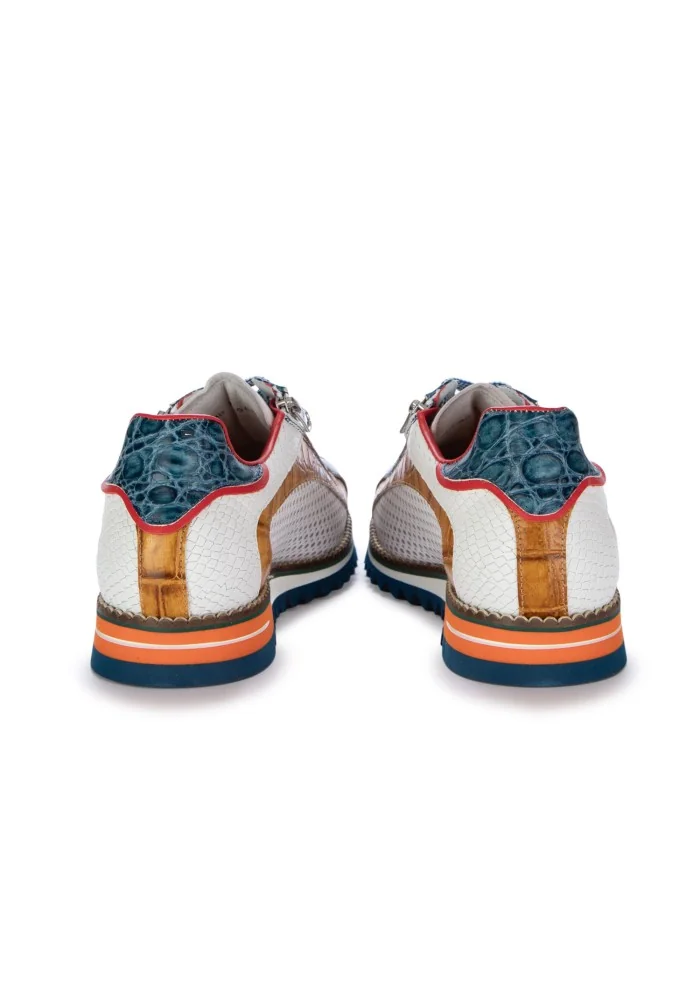 LORENZI | SCARPE ALLACCIATE FRESH BIANCO MARRONE BLU Presa