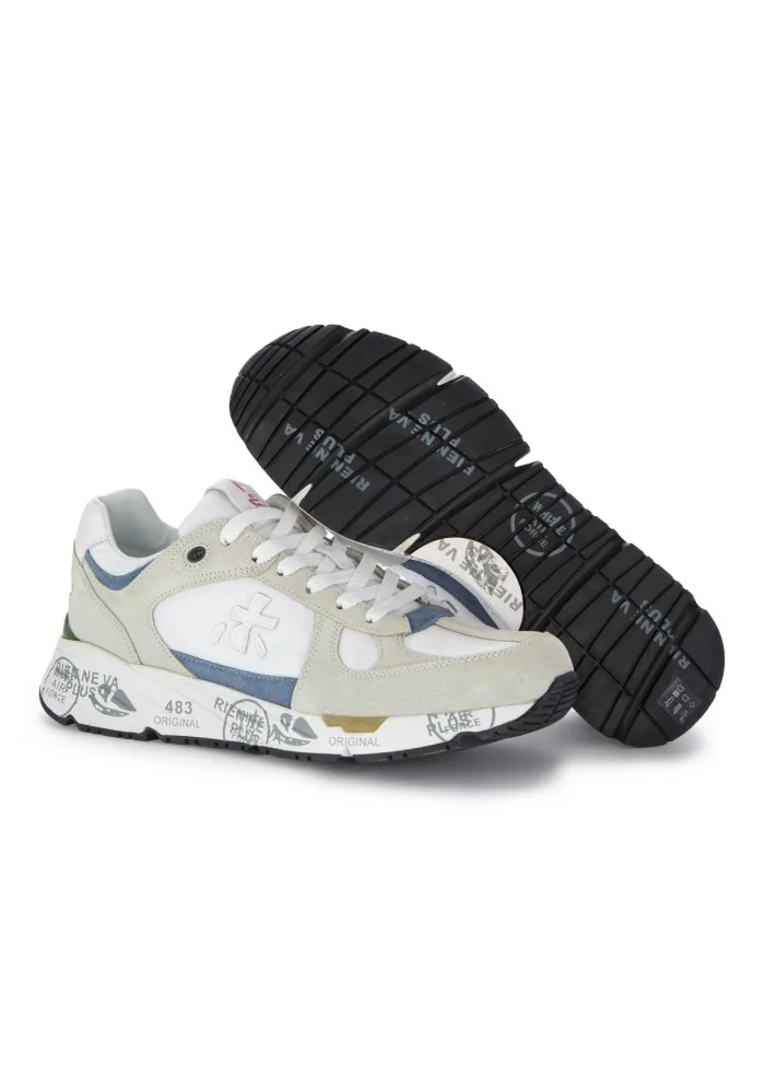 PREMIATA | SNEAKERS MASE BIANCO BEIGE AZZURRO Spedizione gratuita