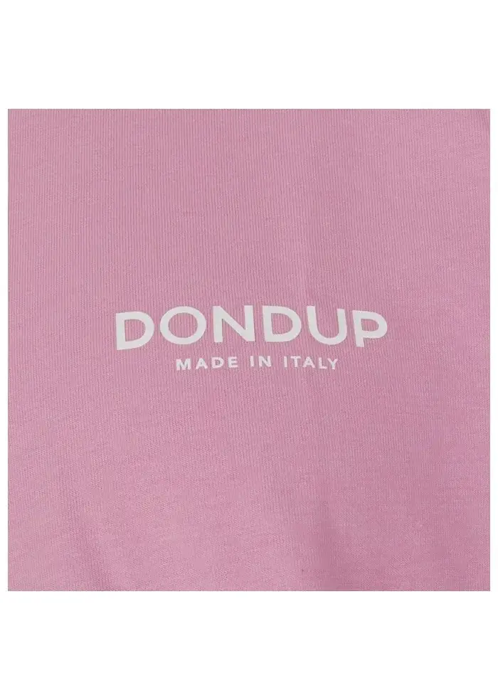 DONDUP | T-SHIRT LOGO CLASSICO ROSA Lightning offer