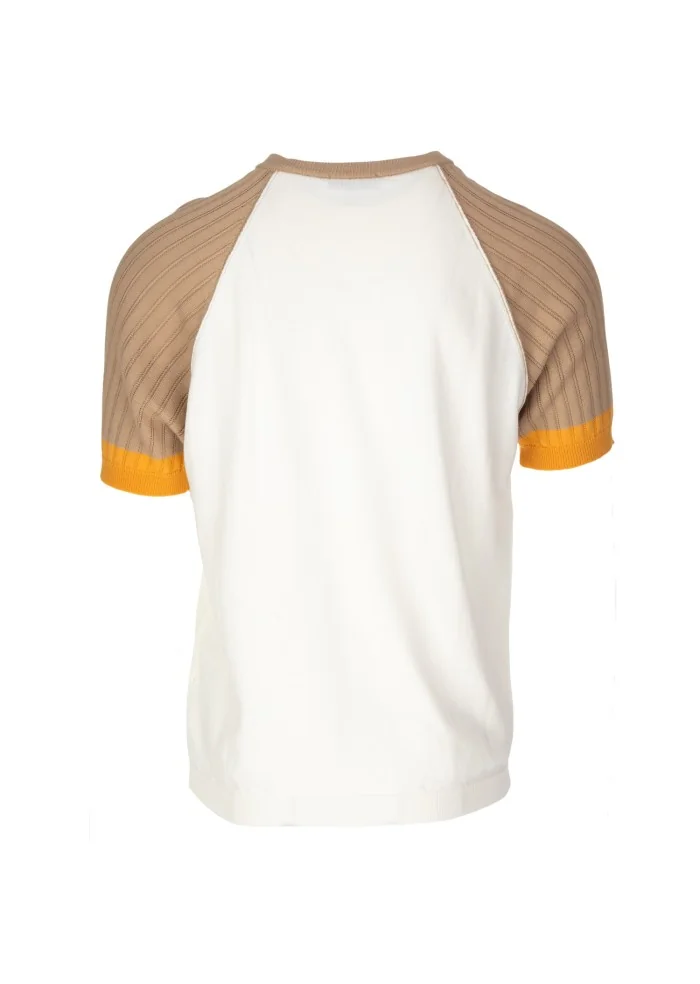 WOOL & CO | T-SHIRT COTONE BIANCO BEIGE OCRA Offerte giornaliere