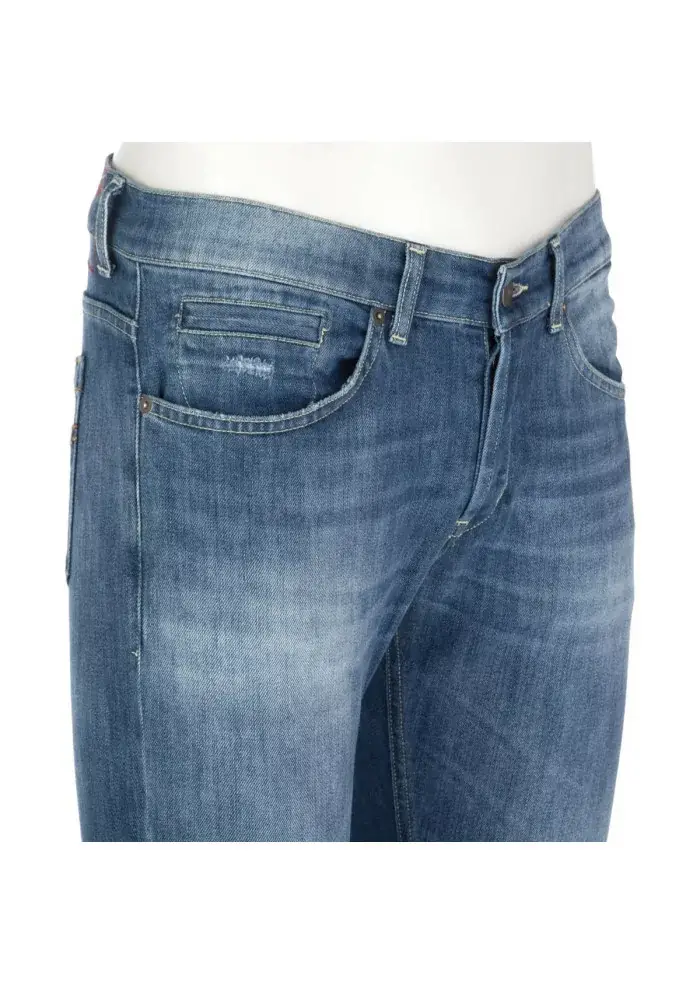 DONDUP | JEANS GEORGE SKINNY BLU SLAVATO Sconti VIP