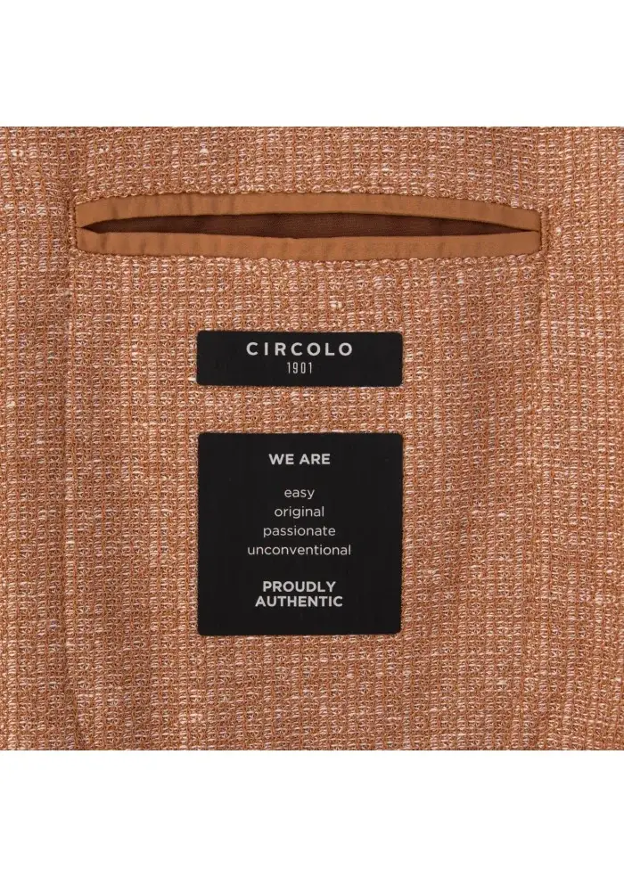 CIRCOLO 1901 | GIACCA LINO COTONE MARRONE CHIARO Offerta settimanale