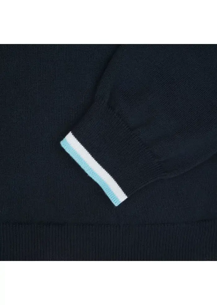 WOOL & CO | MAGLIONCINO COTONE BLU Solo un giorno rimasto