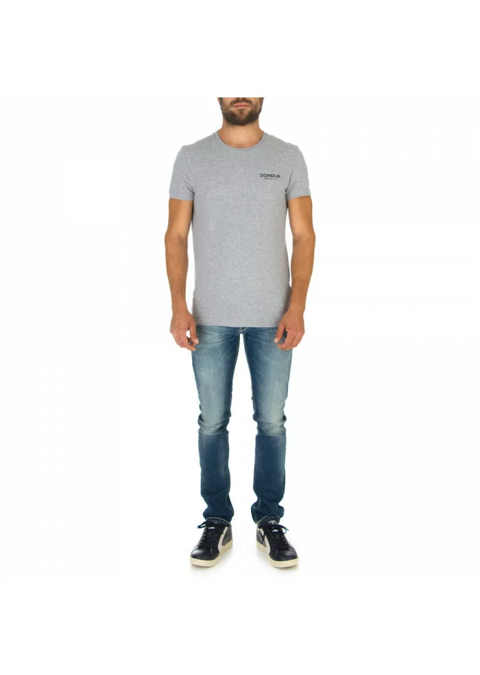 DONDUP | T-SHIRT LOGO GRIGIO 50% di sconto con spedizione gratuita