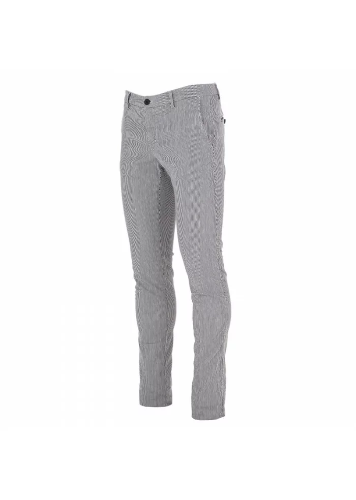PANTALONI UOMO MASON'S | COTONE STRETCH BIANCO NERO Sconti questo mese