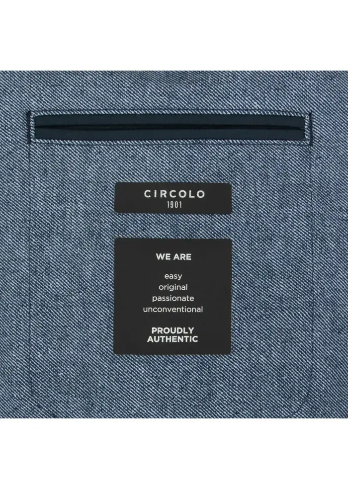 CIRCOLO 1901 | GIACCA JERSEY BLU MELANGE Qualità Garantita