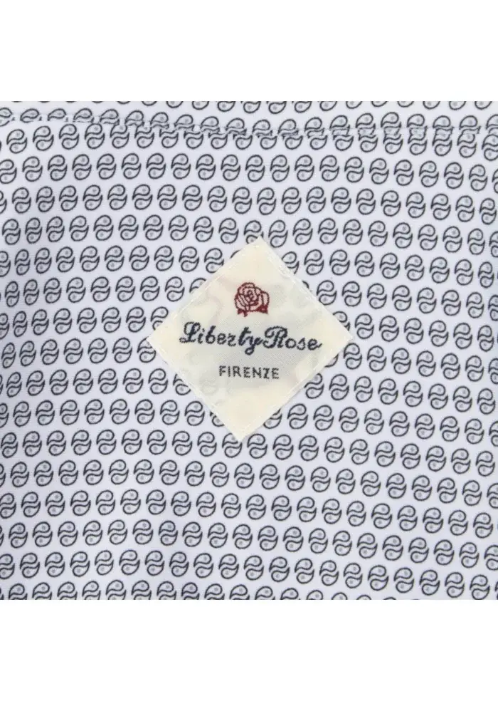 LIBERTY ROSE | CAMICIA BLAKE MICROFANTASIA BLU BIANCO Promozione Limitata