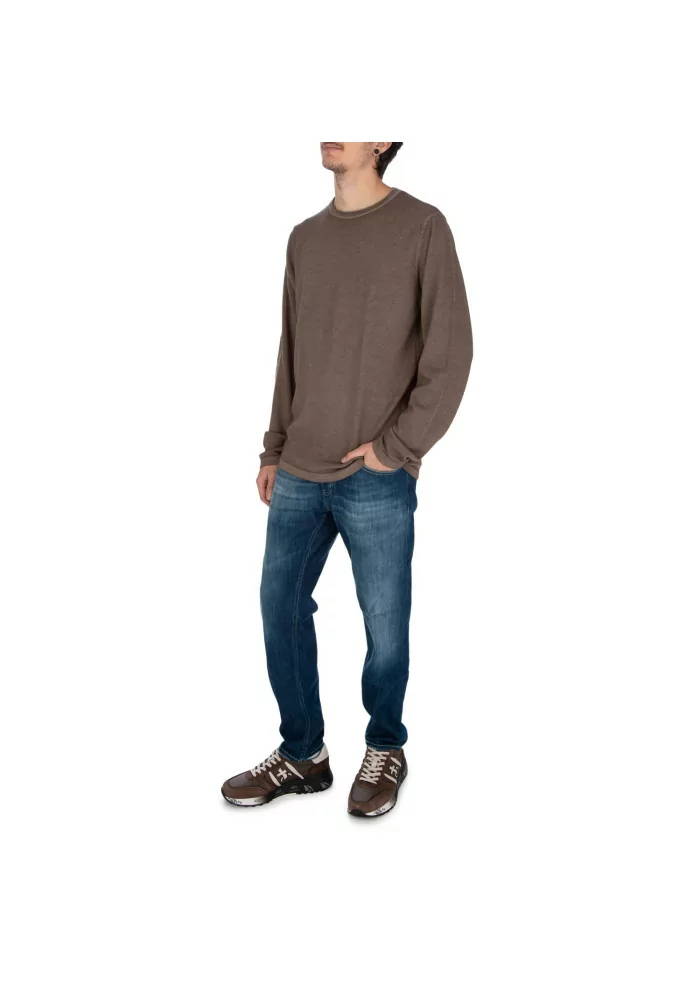 WOOL & CO | MAGLIONE LANA MERINO MARRONE Negozio