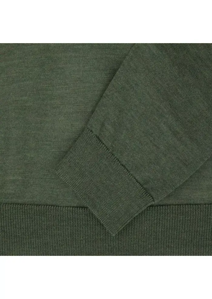 WOOL & CO | MAGLIONE SCOLLO V VERDE In Saldo
