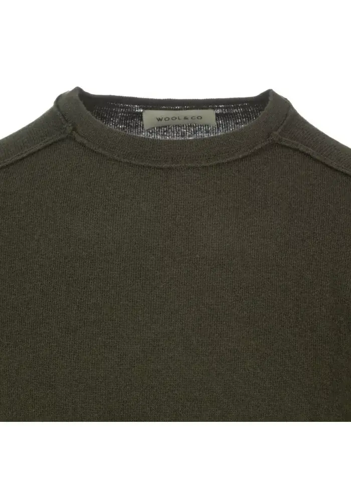 WOOL & CO | MAGLIONE LANA VISCOSA VERDE Nuova