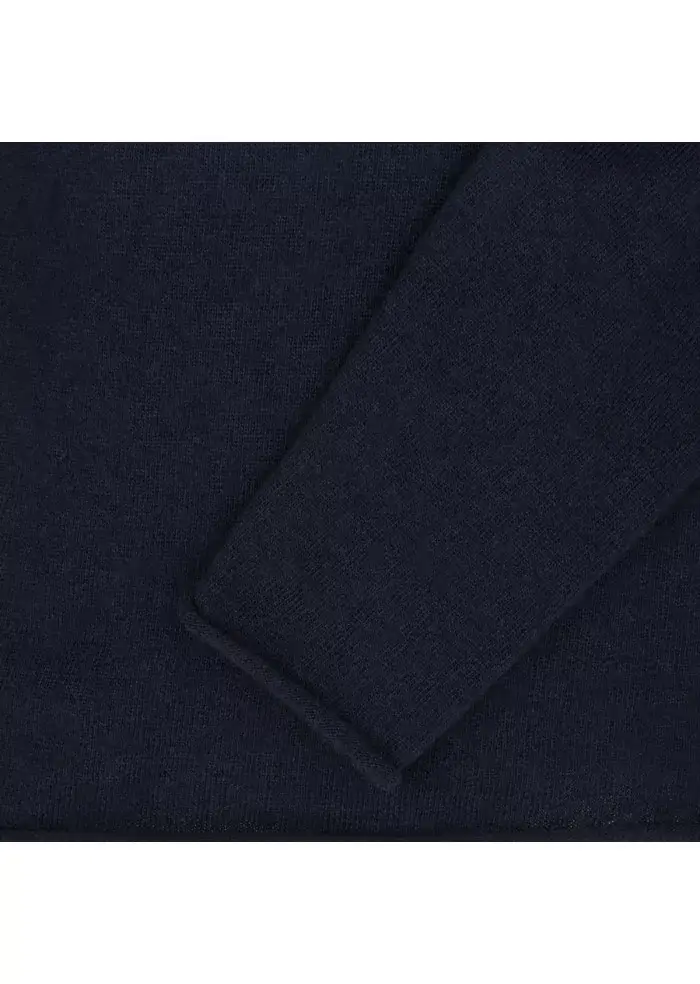 WOOL & CO | MAGLIONE TAGLIO VIVO BLU SCURO Moda