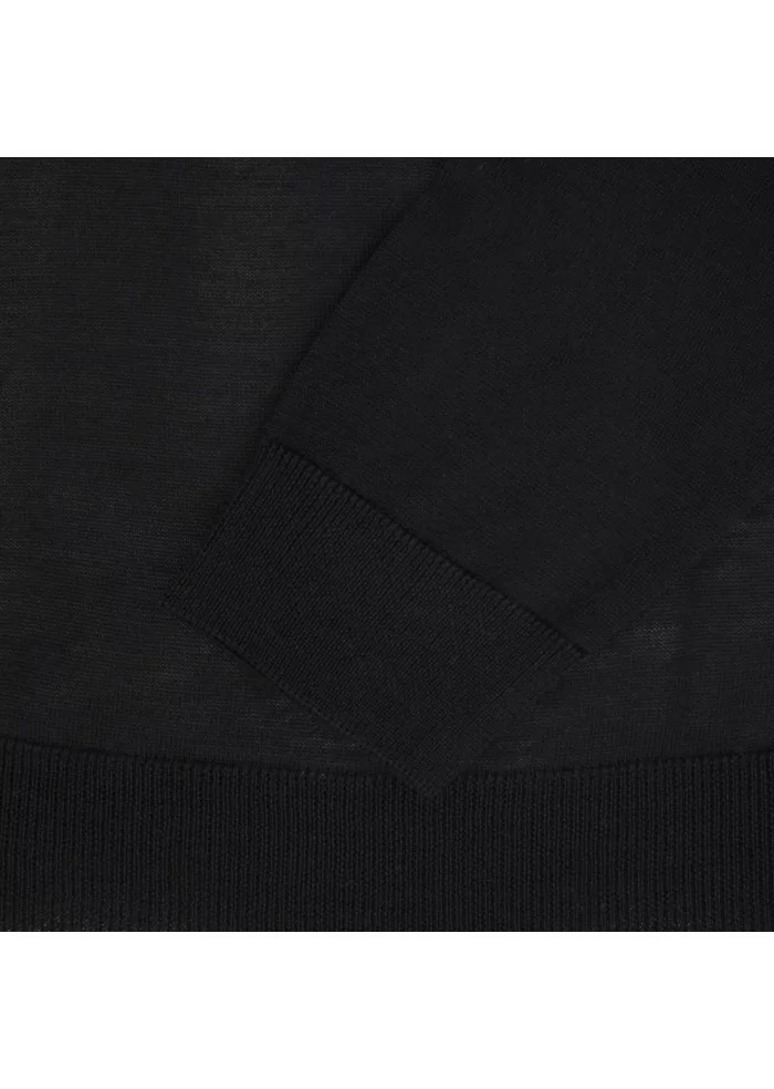 WOOL & CO | MAGLIONE LANA MERINO NERO Sconto di tempo limitato