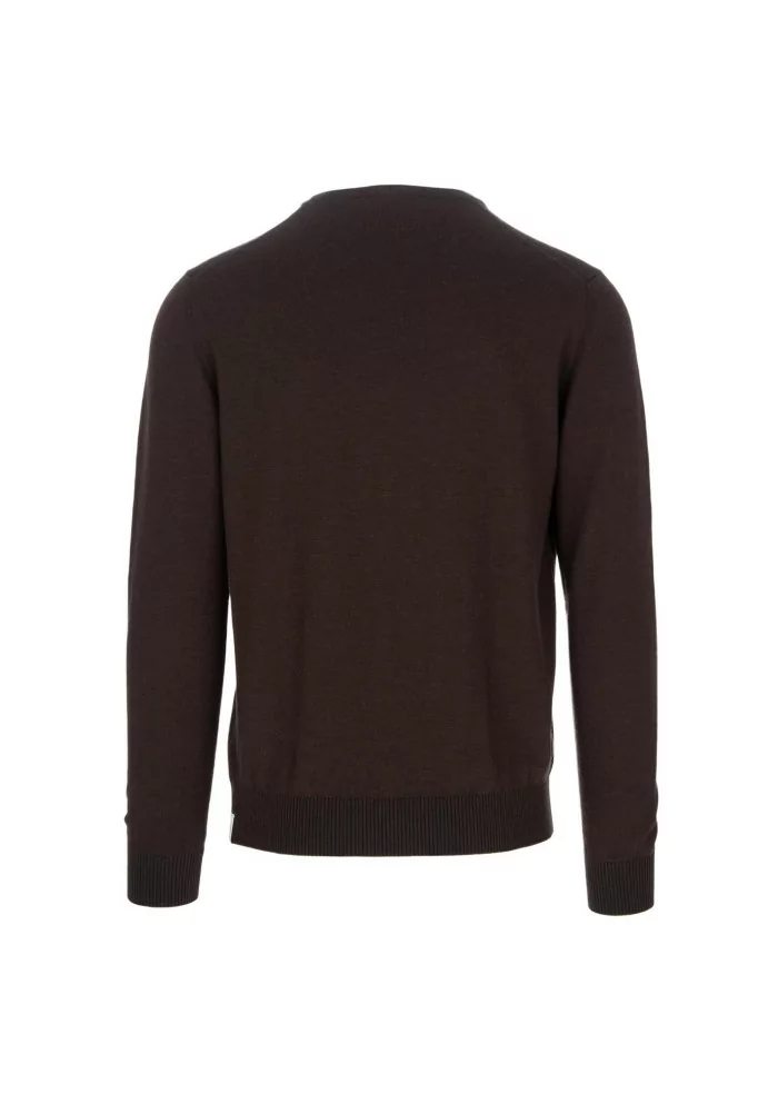 JURTA | MAGLIONE LEGGERO LANA MERINO MARRONE SCURO Negozio online di fabbrica