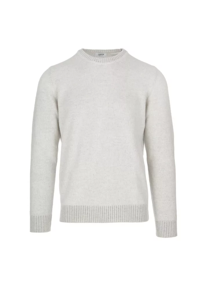 JURTA | MAGLIONE GIROCOLLO LANA MERINO GRIGIO PERLA Offerta speciale