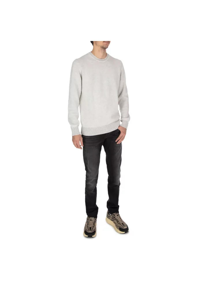 JURTA | MAGLIONE GIROCOLLO LANA MERINO GRIGIO PERLA Offerta speciale
