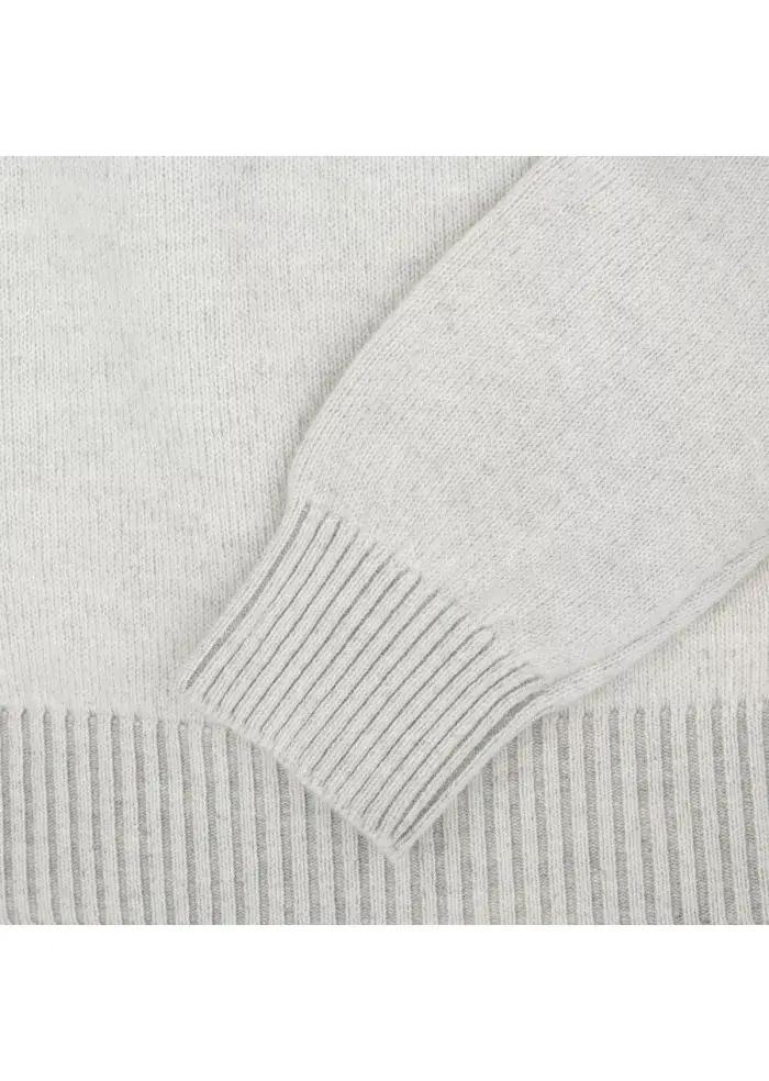 JURTA | MAGLIONE GIROCOLLO LANA MERINO GRIGIO PERLA Offerta speciale