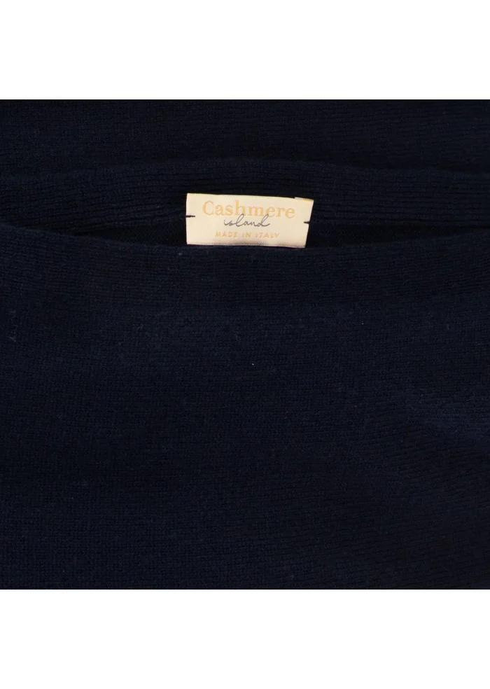CASHMERE ISLAND | PONCHO SORRENTO BLU Black Friday