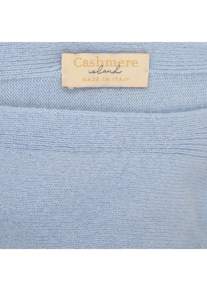 CASHMERE ISLAND | PONCHO SORRENTO AZZURRO CIELO Cyber Monday