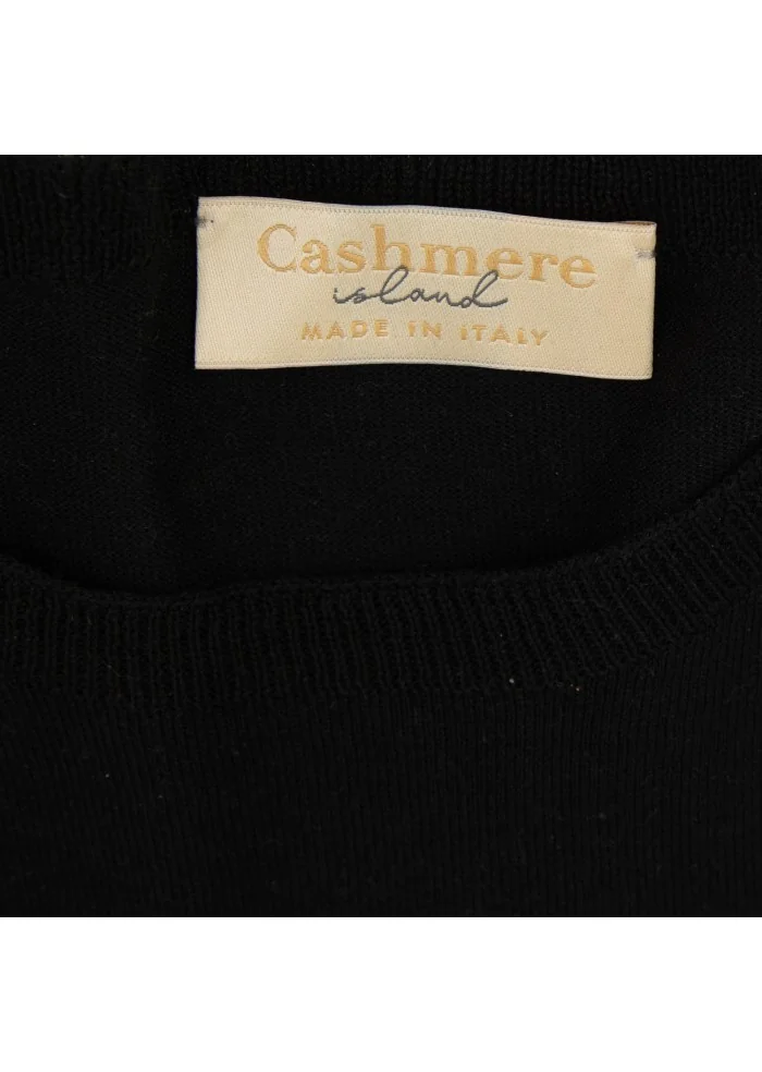 CASHMERE ISLAND | T-SHIRT RIOMAGGIORE NERO Offerta Pasqua