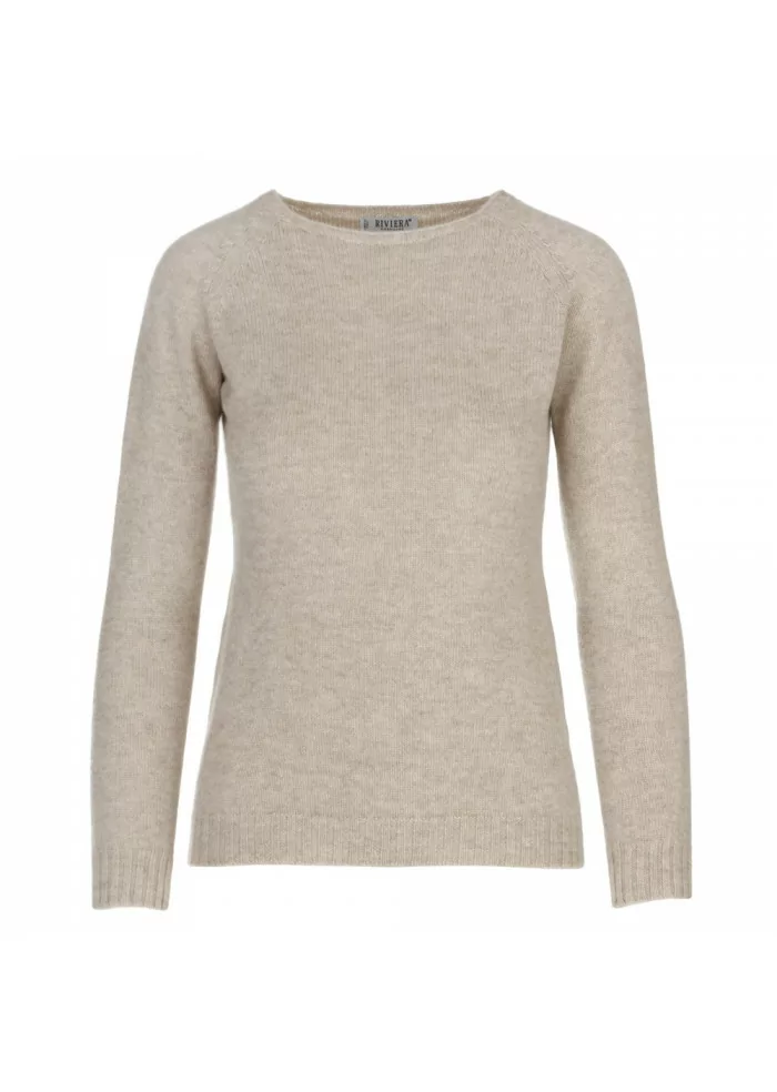 RIVIERA CASHMERE | MAGLIONE BARCHETTA BEIGE Offerta per la Festa della Mamma