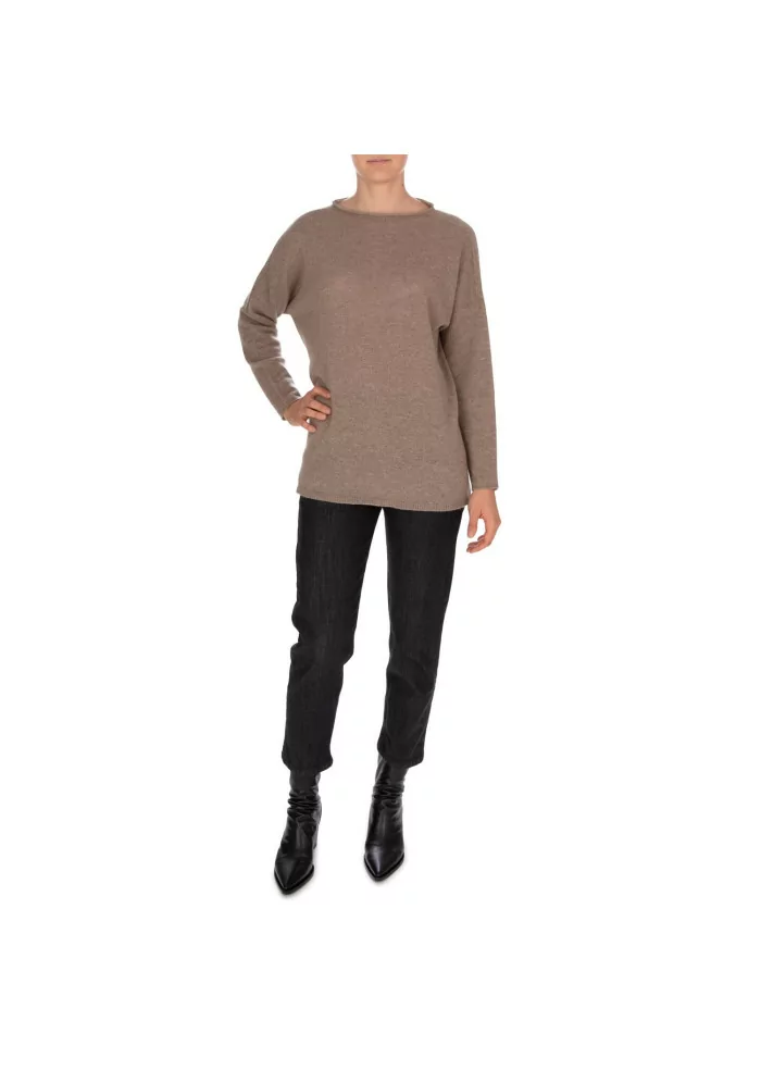 RIVIERA CASHMERE | MAGLIONE RASATO MARRONE Offerta San Valentino