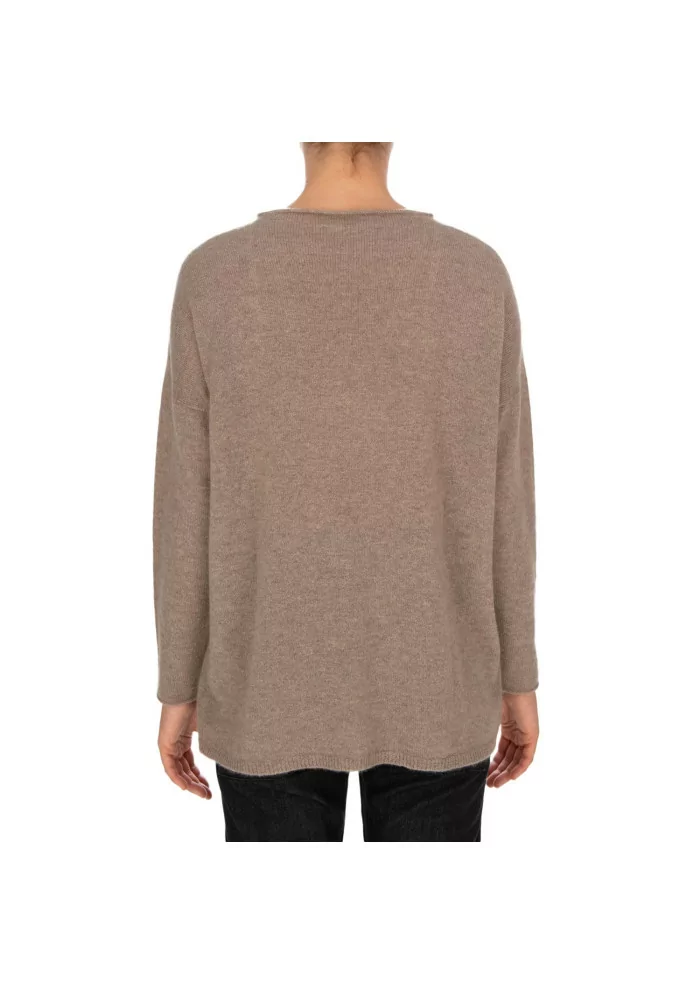 RIVIERA CASHMERE | MAGLIONE RASATO MARRONE Offerta San Valentino