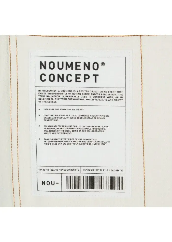 NOUMENO CONCEPT | SALOPETTE COTONE BIANCO PANNA Comprane uno, ottenene uno gratis
