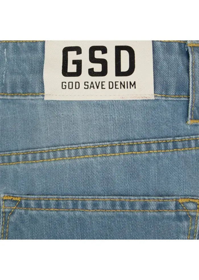 GOD SAVE DENIM | SHORTS DENIM IRIS AZZURRO Prezzo basso