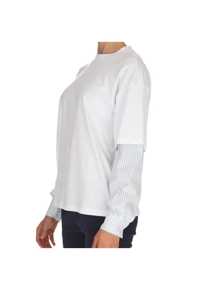 SEMICOUTURE | T-SHIRT CAMICIA OVER BIANCO Super Saving Price