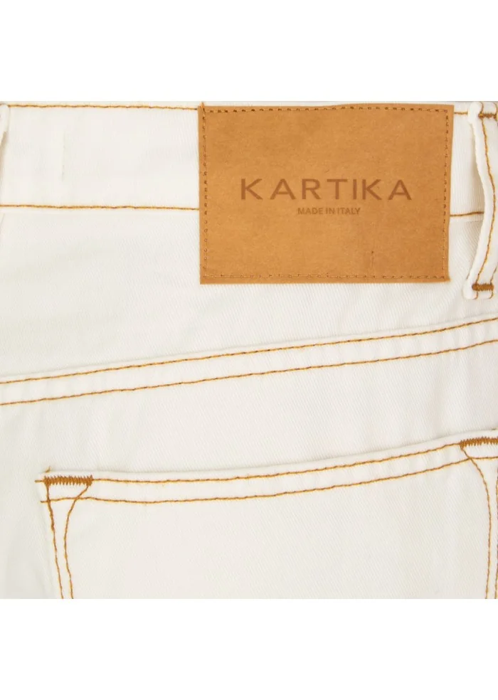 KARTIKA | JEANS CUCITURE A CONTRASTO BIANCO ACQUISTA ORA