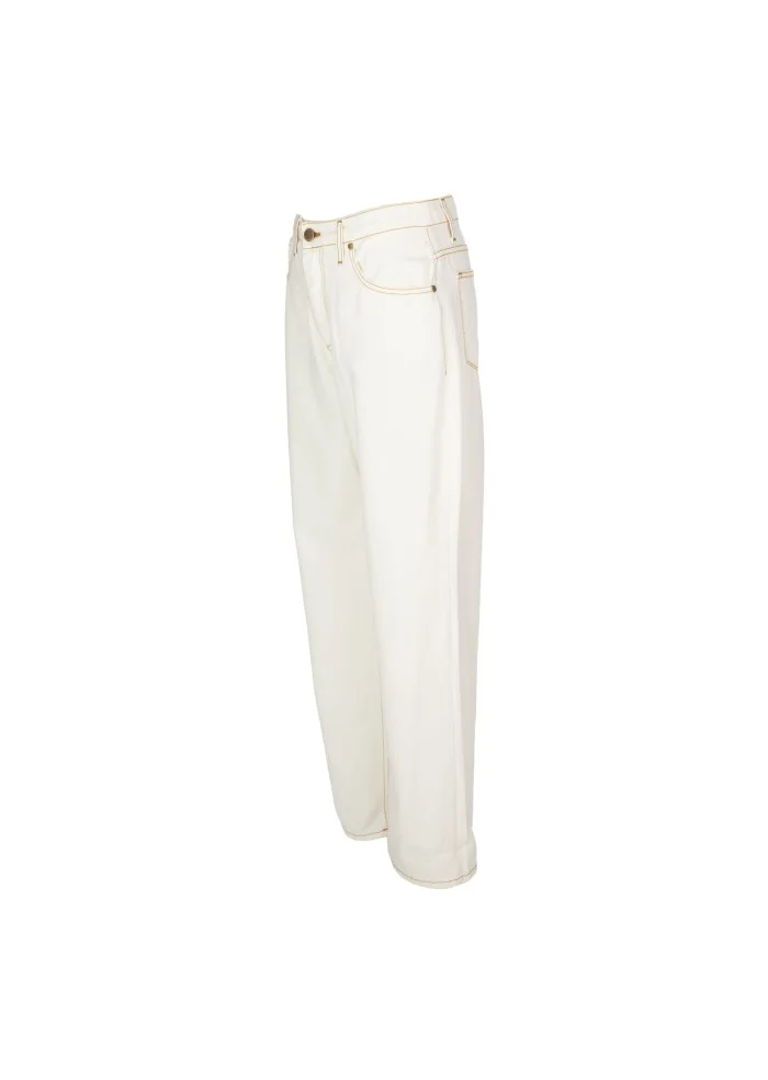 KARTIKA | JEANS CUCITURE A CONTRASTO BIANCO ACQUISTA ORA
