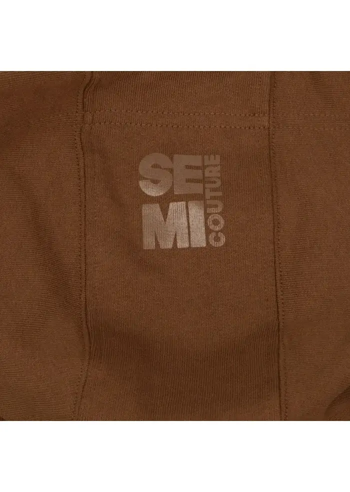SEMICOUTURE | FELPA MANICHE A TRE QUARTI MARRONE Ultimo giorno