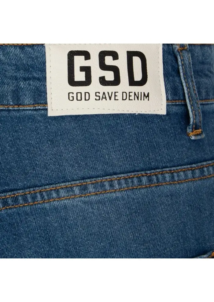 GOD SAVE DENIM | SHORTS ARES BLU JEANS Sostegno trimestrale