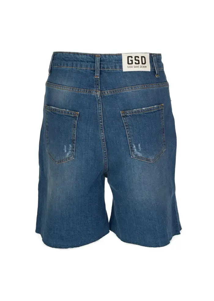 GOD SAVE DENIM | SHORTS ARES BLU JEANS Sostegno trimestrale