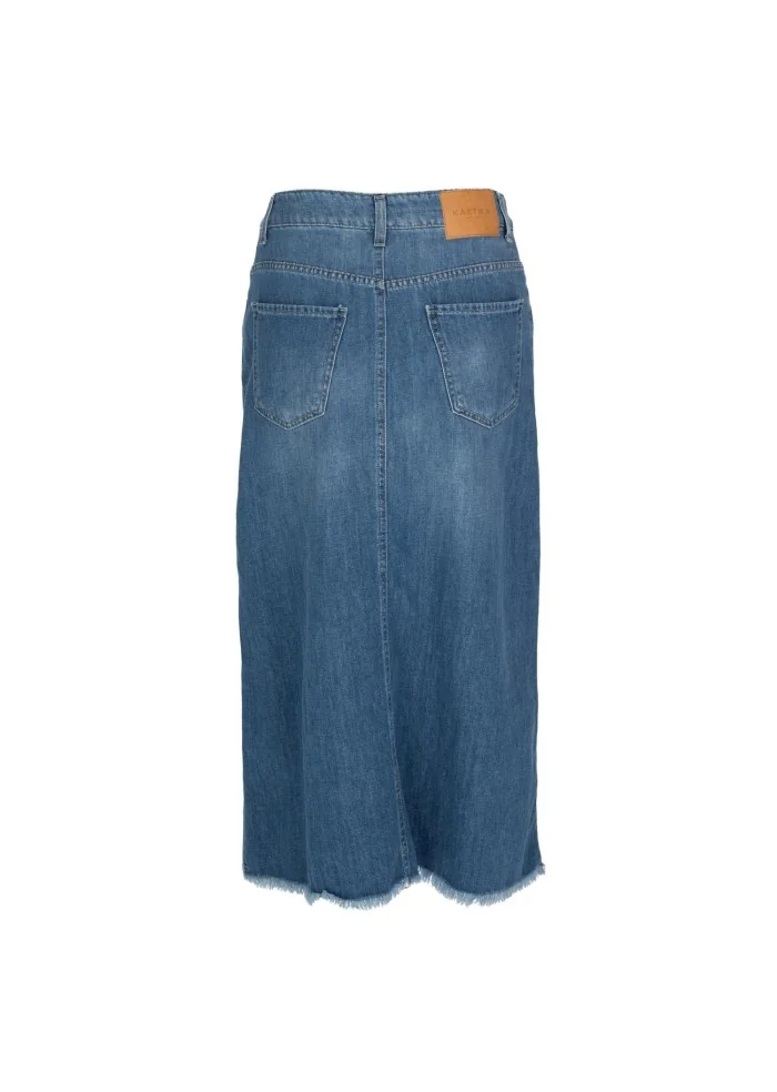 KARTIKA | GONNA MIDI DENIM BLU Discount Store per i nuovi prodotti