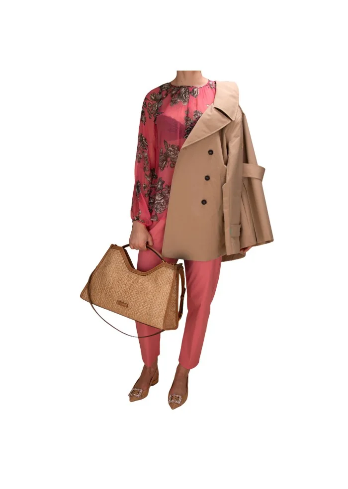 SEMICOUTURE | PANTALONI COTONE ROSA Super sconto