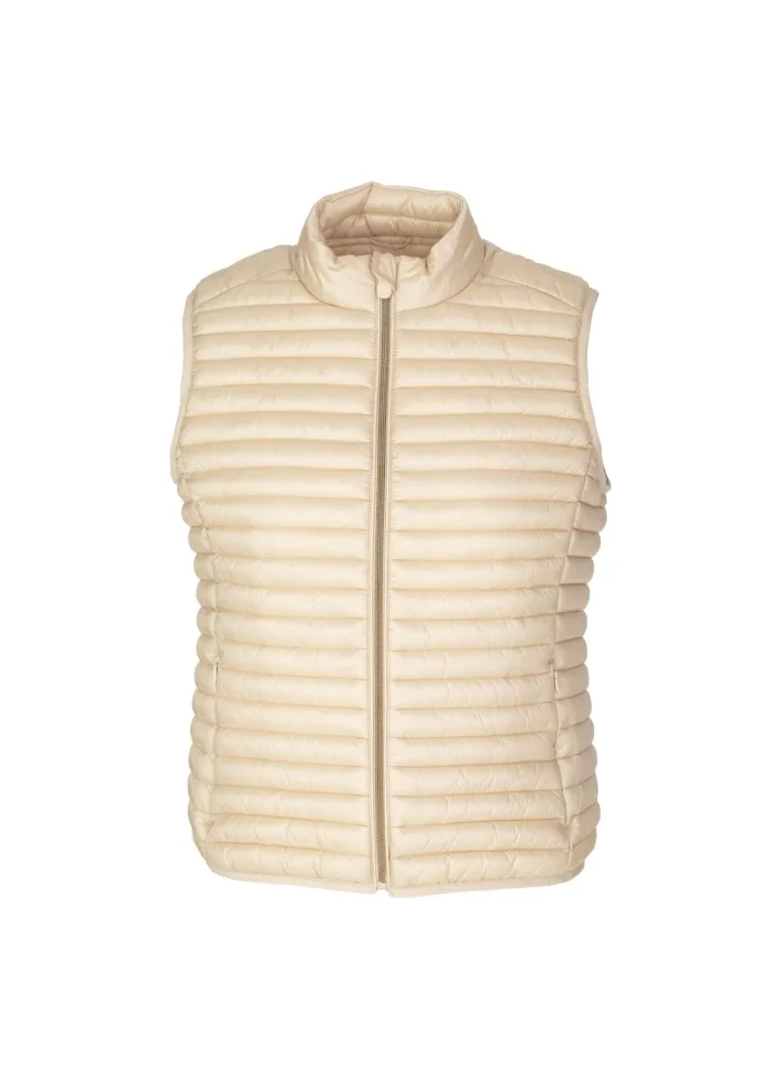 SAVE THE DUCK | GILET IRIS18 ARABELLA BEIGE 50% di sconto con spedizione gratuita