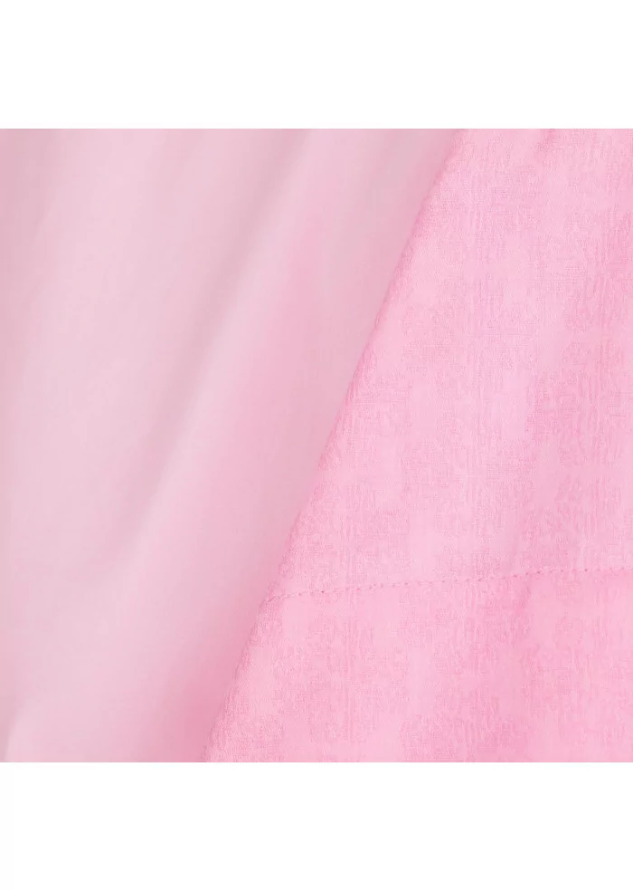 SEMICOUTURE | CAMICIA COTONE RICAMO ROSA Qualità Garantita